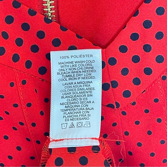 VINTAGE STYLE - Marilyn Monroe Label Red/Black Dot Dress Size Med - New no tags - Picture 6 of 9